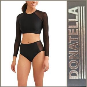 Donatella Women's Size M Mesh Cover Up Swim Top
